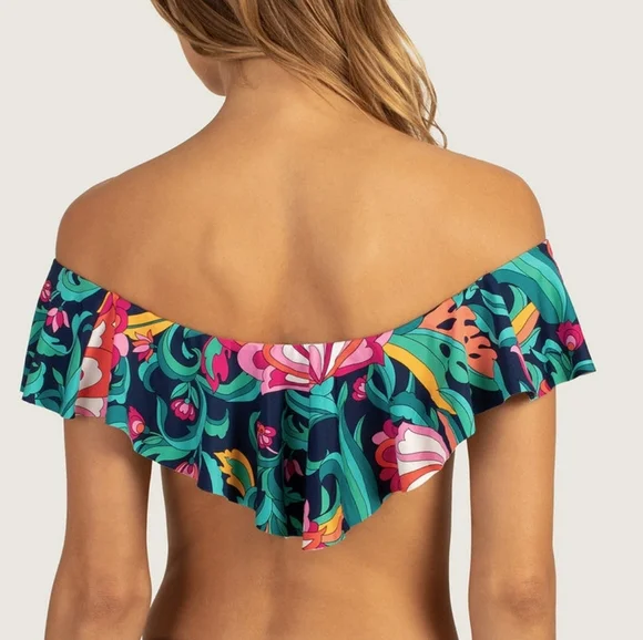 NWT 2 PCS TRINA TURK HI WAIST REVERSIBLE INDIA GARDEN BIKINI SIZE 6 - Picture 3 of 11